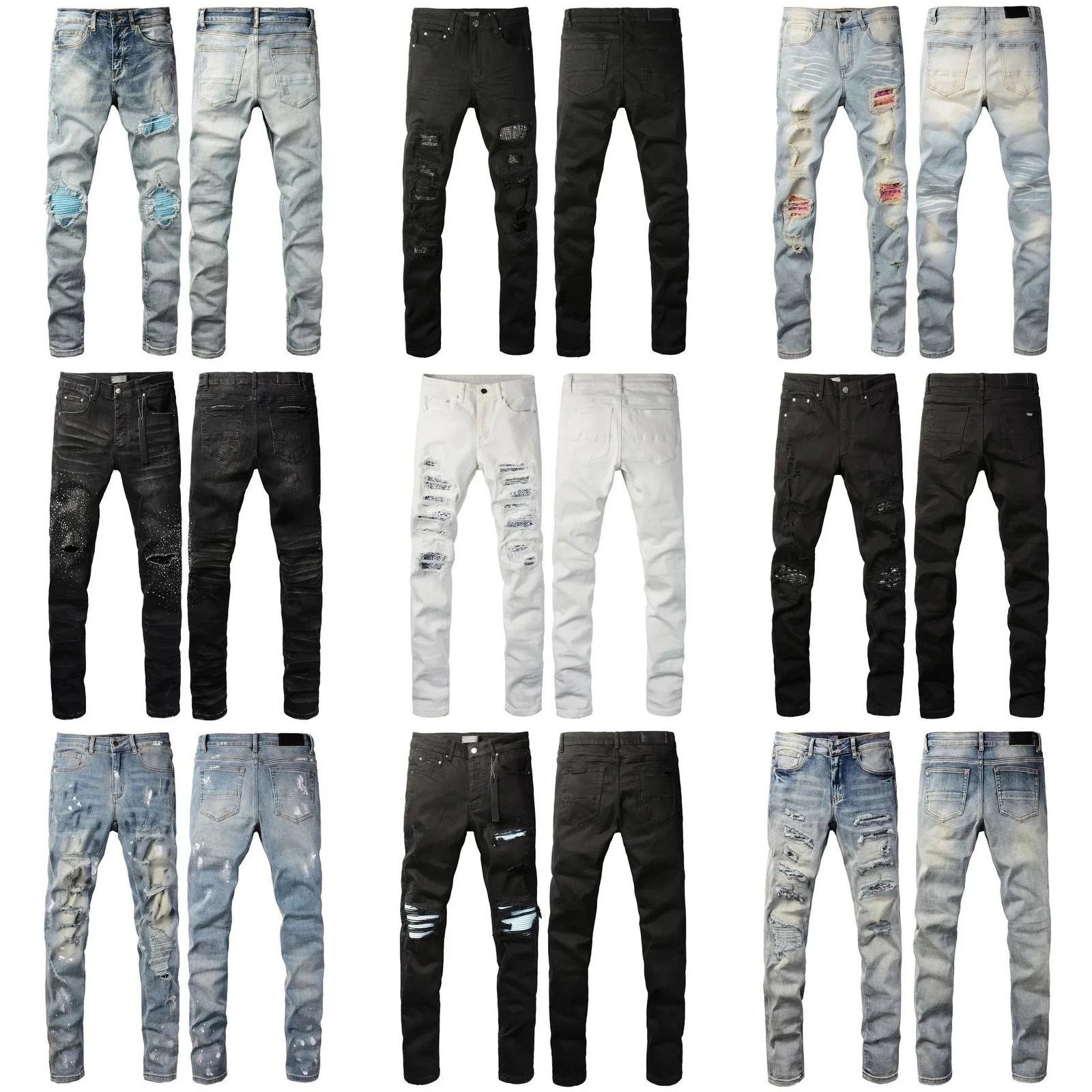 Purple Distressed Jeans