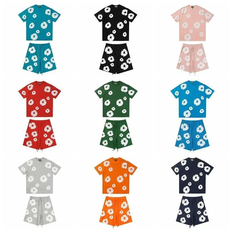 DENIM TEARS Floral Print T-Shirt and Shorts Set