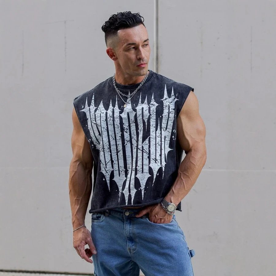 YoungLA Gothic Graphic Sleeveless Muscle Tank