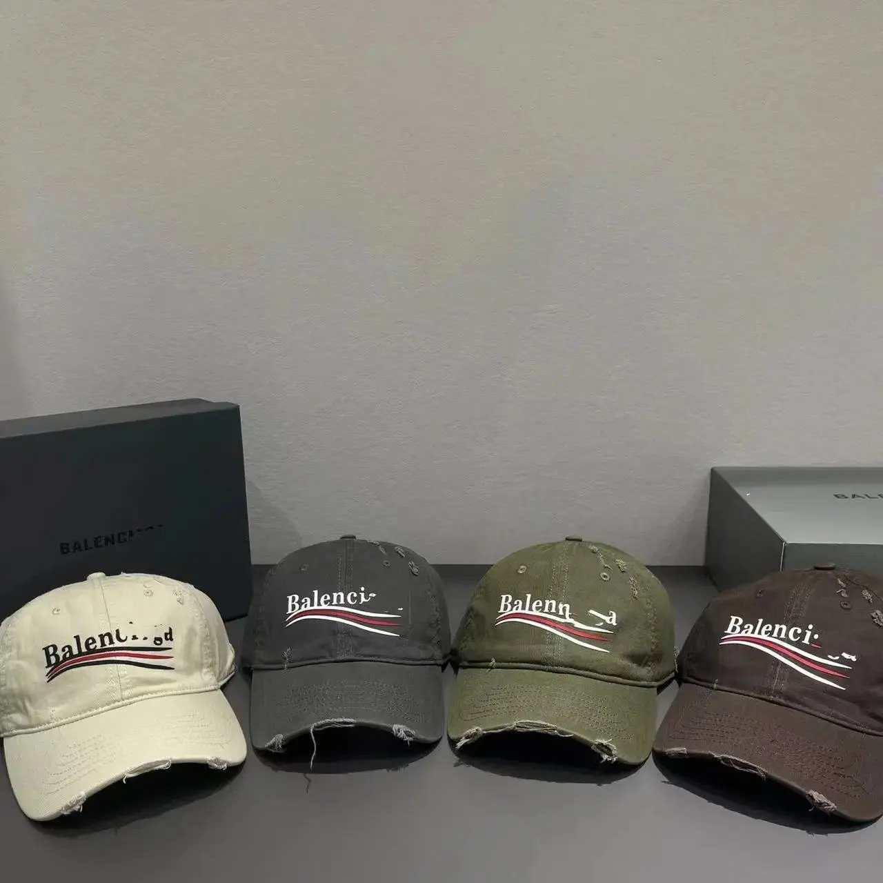 Balenciaga Distressed Logo Cap