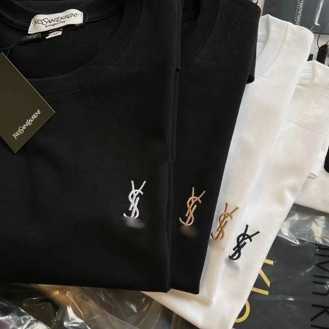 Saint Laurent Logo Short-Sleeve T-Shirt