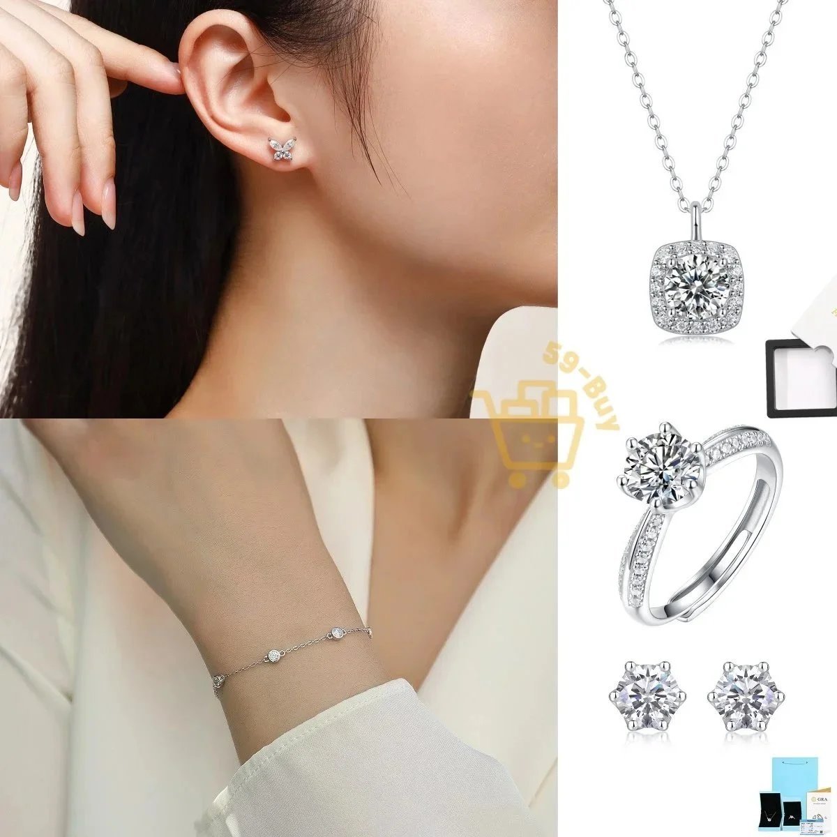 Moissanite Jewelry Set