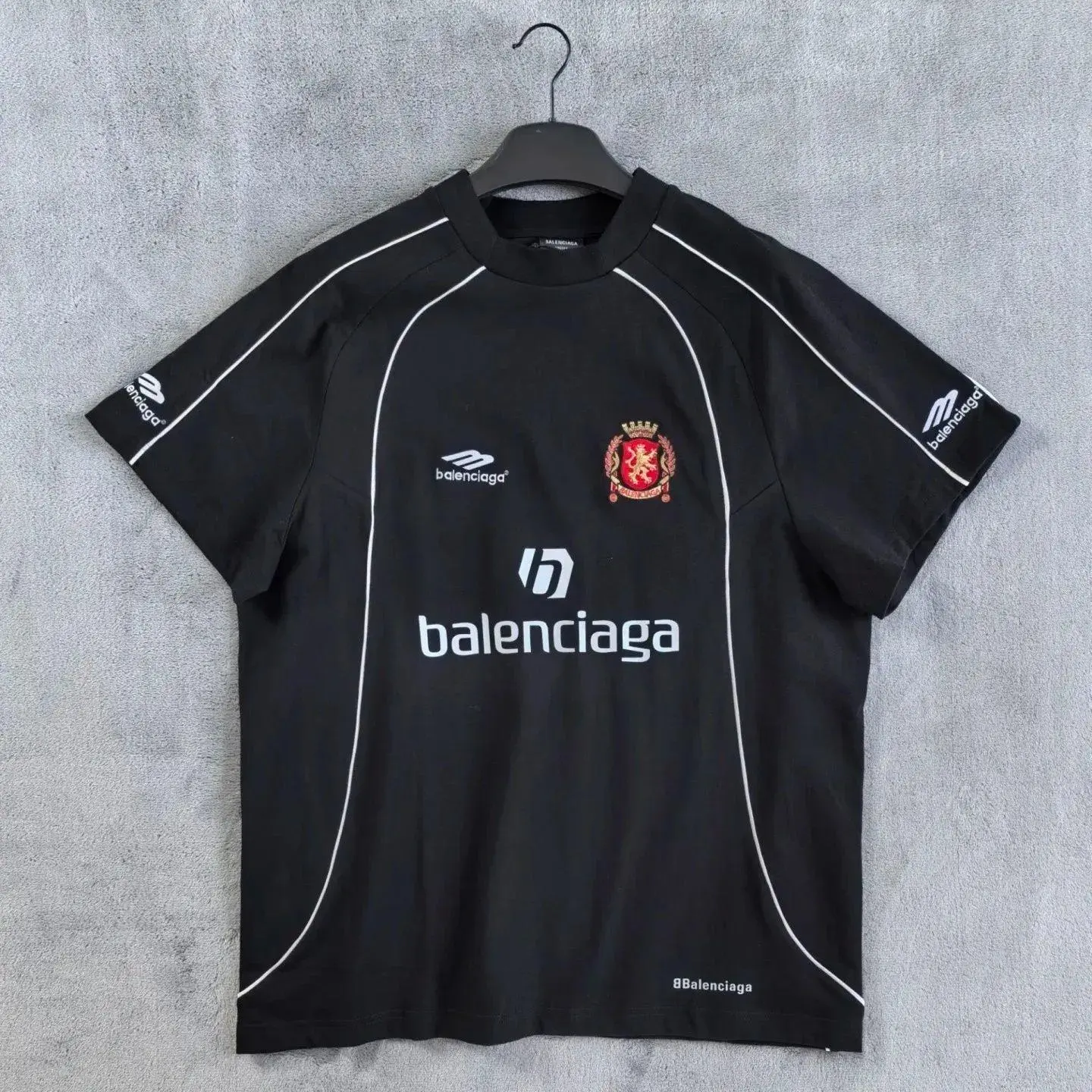 Balenciaga 3B Football Oversize V-Neck Jersey