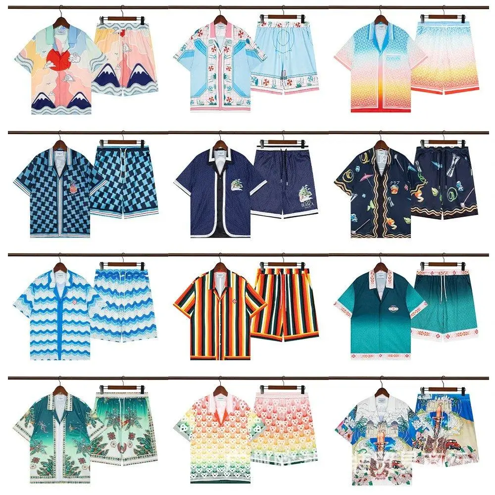 Casablanca Patterned Shirt and Shorts Set