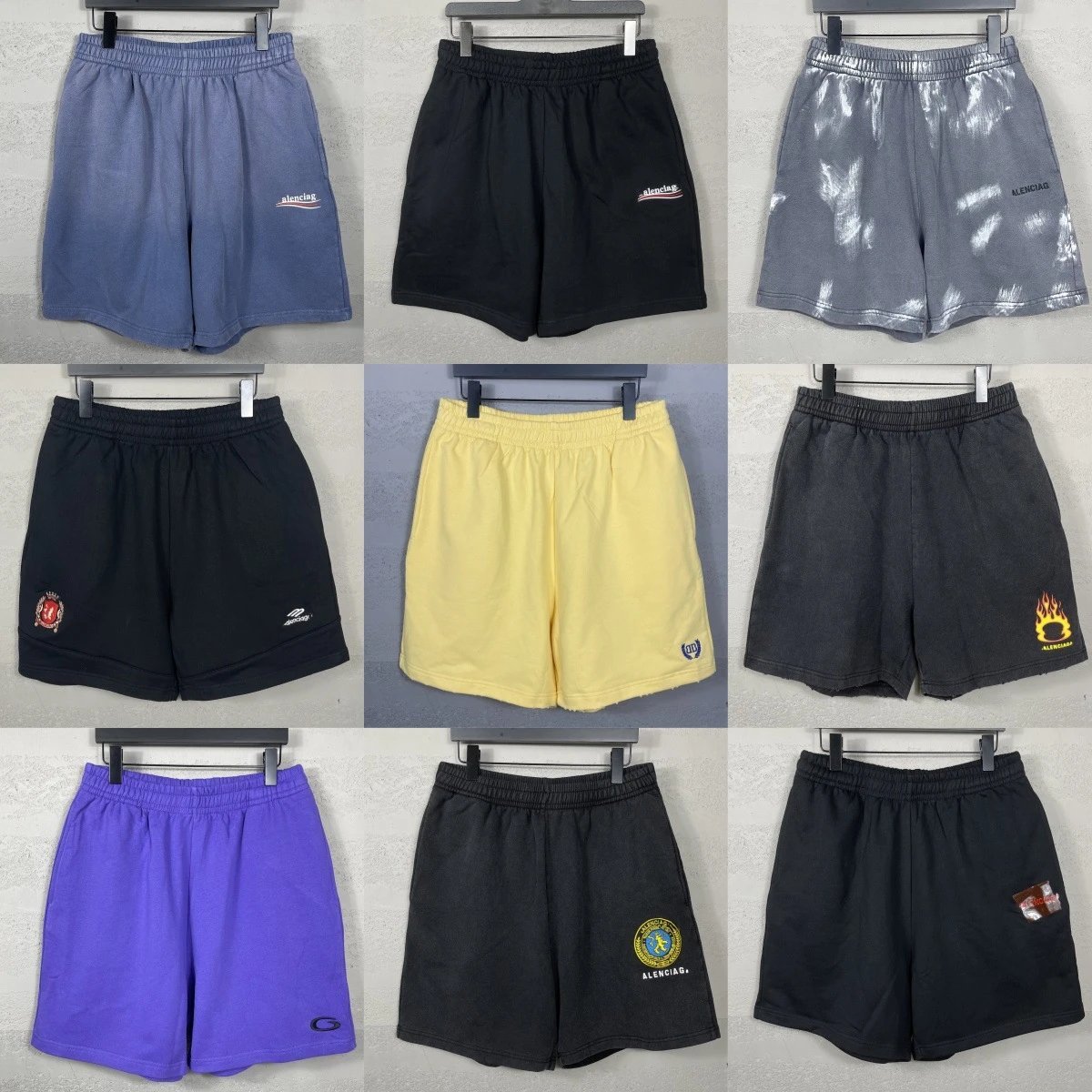 Balenciaga Wave Logo Shorts Collection