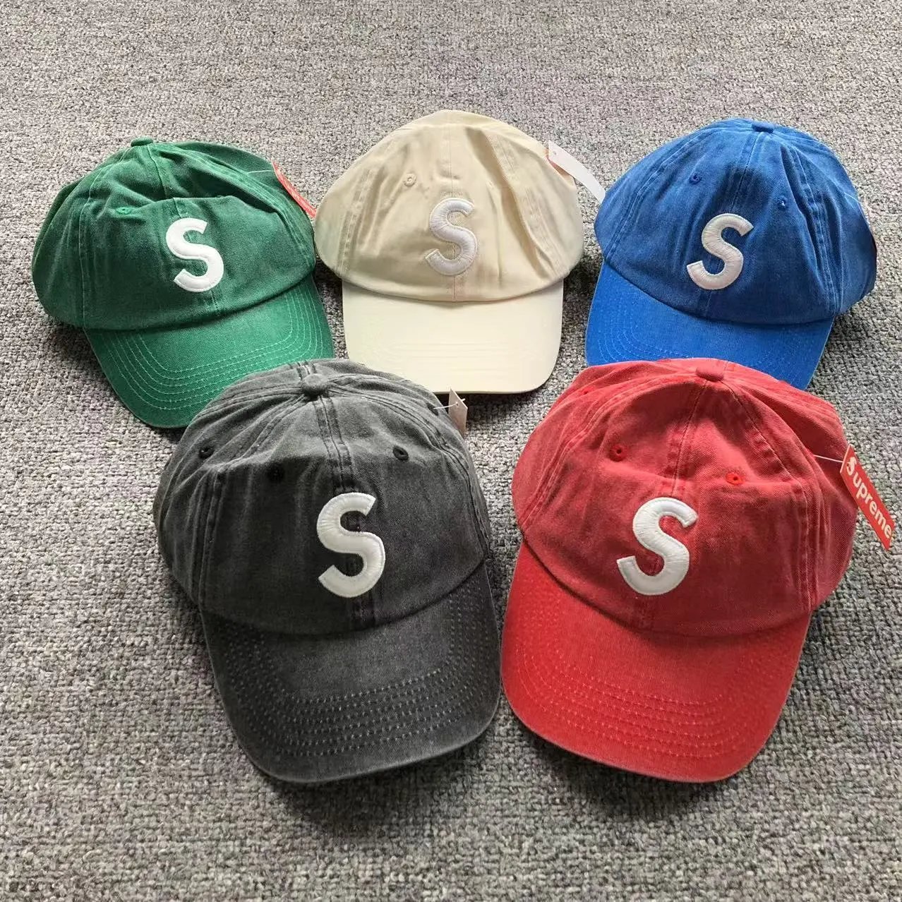 Supreme S Logo Suede Visor Baseball Cap