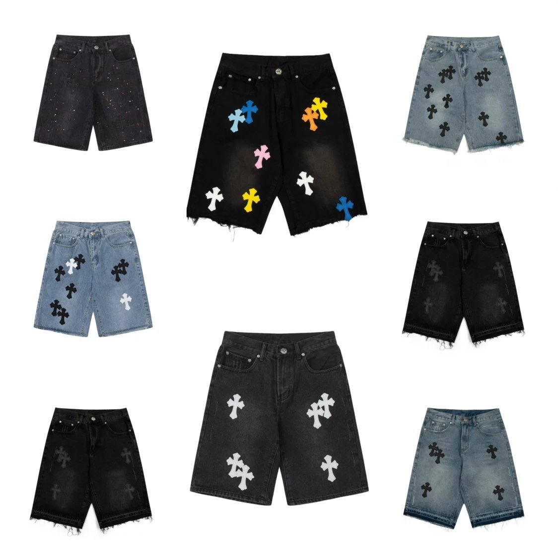 Chrome Hearts Denim Shorts Collection