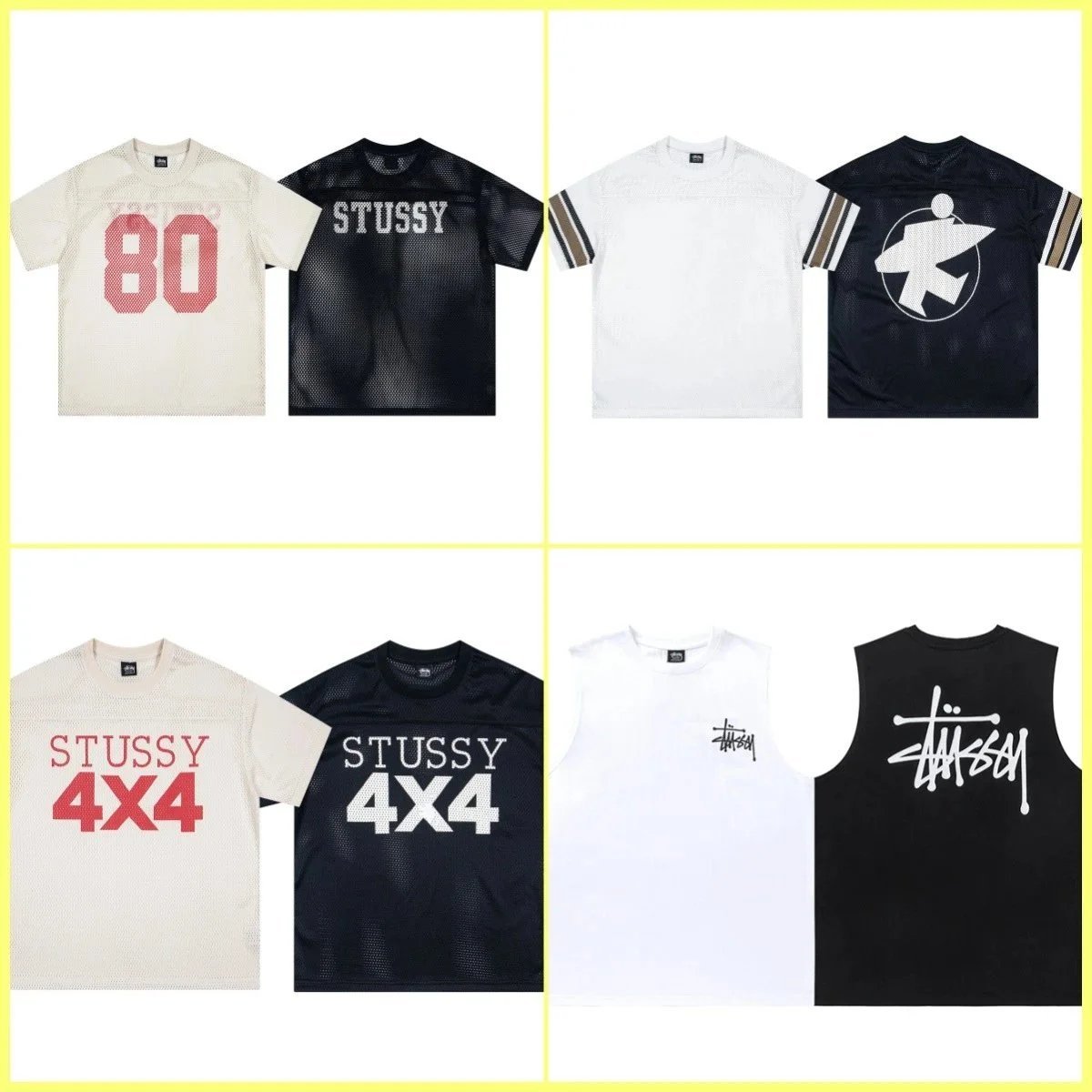 Stussy Mesh T-Shirts and Tank Top Set